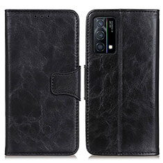 Leather Case Stands Flip Cover Holder M02L for Oppo K9 5G Black