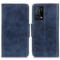 Leather Case Stands Flip Cover Holder M02L for Oppo K9 5G Blue