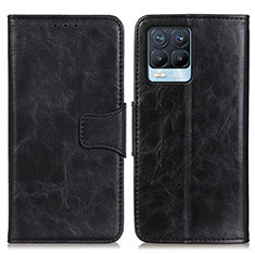 Leather Case Stands Flip Cover Holder M02L for Realme 8 4G Black