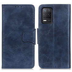 Leather Case Stands Flip Cover Holder M02L for Realme 9 5G India Blue