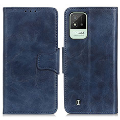 Leather Case Stands Flip Cover Holder M02L for Realme C11 (2021) Blue