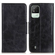 Leather Case Stands Flip Cover Holder M02L for Realme C20 Black