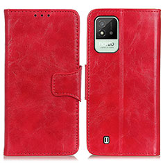 Leather Case Stands Flip Cover Holder M02L for Realme C20A Red