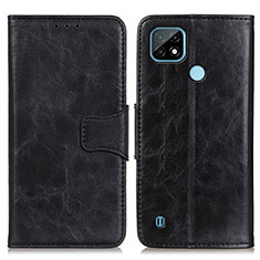 Leather Case Stands Flip Cover Holder M02L for Realme C21 Black