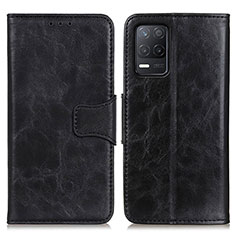 Leather Case Stands Flip Cover Holder M02L for Realme Q3i 5G Black