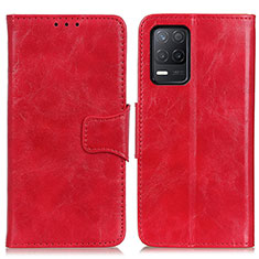 Leather Case Stands Flip Cover Holder M02L for Realme Q3i 5G Red