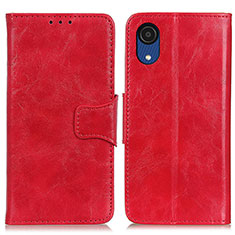 Leather Case Stands Flip Cover Holder M02L for Samsung Galaxy A03 Core Red