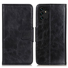 Leather Case Stands Flip Cover Holder M02L for Samsung Galaxy A04s Black