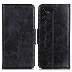 Leather Case Stands Flip Cover Holder M02L for Samsung Galaxy A13 4G Black
