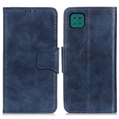 Leather Case Stands Flip Cover Holder M02L for Samsung Galaxy A22 5G Blue