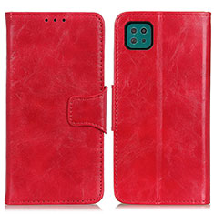 Leather Case Stands Flip Cover Holder M02L for Samsung Galaxy A22s 5G Red