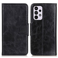 Leather Case Stands Flip Cover Holder M02L for Samsung Galaxy A33 5G Black
