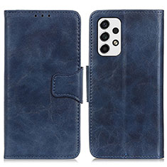 Leather Case Stands Flip Cover Holder M02L for Samsung Galaxy A53 5G Blue