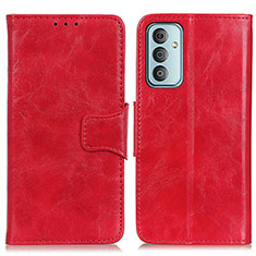 Leather Case Stands Flip Cover Holder M02L for Samsung Galaxy M23 5G Red