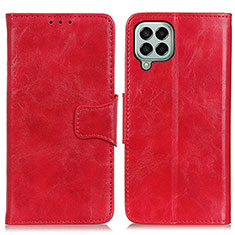 Leather Case Stands Flip Cover Holder M02L for Samsung Galaxy M33 5G Red