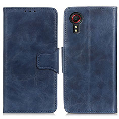 Leather Case Stands Flip Cover Holder M02L for Samsung Galaxy XCover 5 SM-G525F Blue