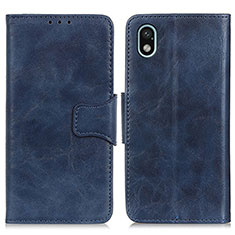 Leather Case Stands Flip Cover Holder M02L for Sony Xperia Ace III SOG08 Blue