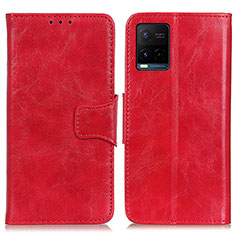 Leather Case Stands Flip Cover Holder M02L for Vivo Y21a Red