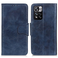 Leather Case Stands Flip Cover Holder M02L for Xiaomi Mi 11i 5G (2022) Blue