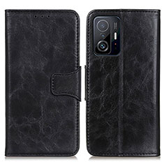 Leather Case Stands Flip Cover Holder M02L for Xiaomi Mi 11T 5G Black