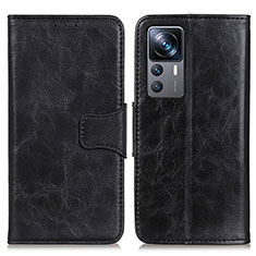 Leather Case Stands Flip Cover Holder M02L for Xiaomi Mi 12T 5G Black