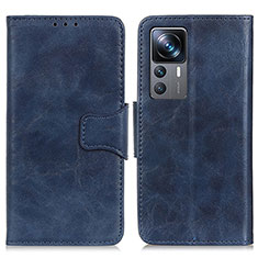 Leather Case Stands Flip Cover Holder M02L for Xiaomi Mi 12T 5G Blue