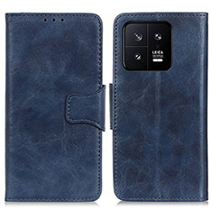 Leather Case Stands Flip Cover Holder M02L for Xiaomi Mi 13 Pro 5G Blue