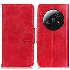 Leather Case Stands Flip Cover Holder M02L for Xiaomi Mi 13 Ultra 5G Red