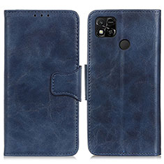 Leather Case Stands Flip Cover Holder M02L for Xiaomi POCO C3 Blue