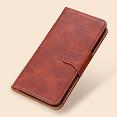 Leather Case Stands Flip Cover Holder M02L for Xiaomi Poco M5S Brown