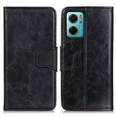 Leather Case Stands Flip Cover Holder M02L for Xiaomi Redmi 11 Prime 5G Black