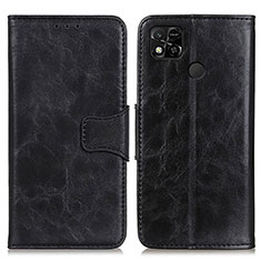 Leather Case Stands Flip Cover Holder M02L for Xiaomi Redmi 9C NFC Black