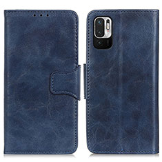 Leather Case Stands Flip Cover Holder M02L for Xiaomi Redmi Note 10 JE 5G Blue