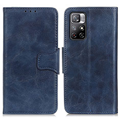 Leather Case Stands Flip Cover Holder M02L for Xiaomi Redmi Note 11T 5G Blue