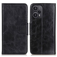 Leather Case Stands Flip Cover Holder M02L for Xiaomi Redmi Note 12 Turbo 5G Black