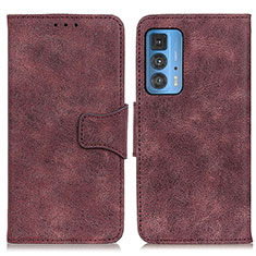 Leather Case Stands Flip Cover Holder M03L for Motorola Moto Edge S Pro 5G Purple
