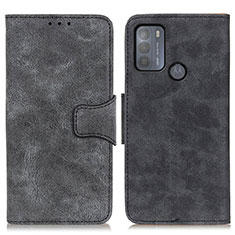 Leather Case Stands Flip Cover Holder M03L for Motorola Moto G50 Black