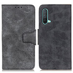 Leather Case Stands Flip Cover Holder M03L for OnePlus Nord CE 5G Black