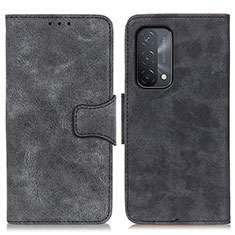 Leather Case Stands Flip Cover Holder M03L for Oppo A54 5G Black