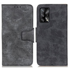 Leather Case Stands Flip Cover Holder M03L for Oppo A74 4G Black