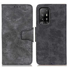 Leather Case Stands Flip Cover Holder M03L for Oppo A94 5G Black