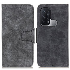 Leather Case Stands Flip Cover Holder M03L for Oppo Reno5 A Black