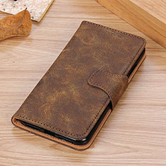 Leather Case Stands Flip Cover Holder M03L for Samsung Galaxy A02 Brown