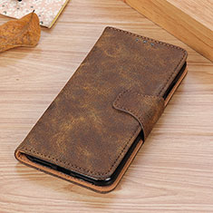 Leather Case Stands Flip Cover Holder M03L for Samsung Galaxy A02s Brown
