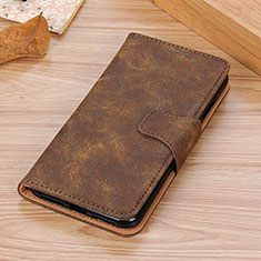 Leather Case Stands Flip Cover Holder M03L for Samsung Galaxy A03s Brown