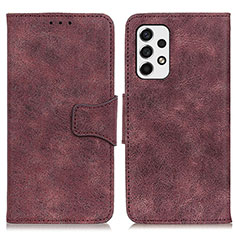 Leather Case Stands Flip Cover Holder M03L for Samsung Galaxy A53 5G Purple