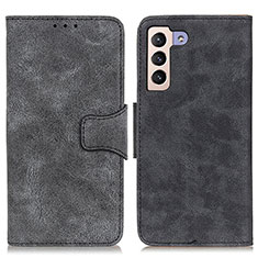 Leather Case Stands Flip Cover Holder M03L for Samsung Galaxy S23 Plus 5G Black