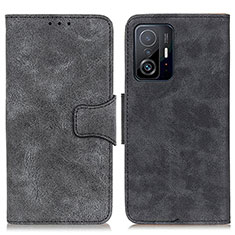Leather Case Stands Flip Cover Holder M03L for Xiaomi Mi 11T 5G Black
