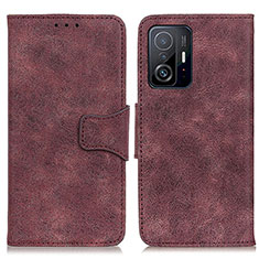 Leather Case Stands Flip Cover Holder M03L for Xiaomi Mi 11T 5G Purple