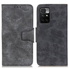 Leather Case Stands Flip Cover Holder M03L for Xiaomi Redmi 10 4G Black